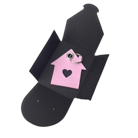 Felt Keyring Love Nest (Choice of Colours) as a Gift – Made in Germany, Polyester Polyester Steel