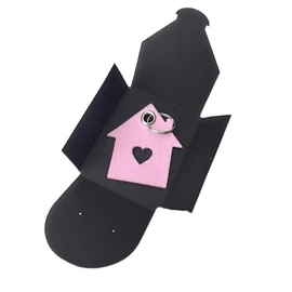 Felt Keyring Love Nest (Choice of Colours) as a Gift – Made in Germany, Polyester Polyester Steel