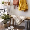 DII Stone Farmhouse Plaid Throw