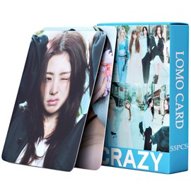 PYAJUU LE SSERAFIM Photocards 55PCS LE SSERAFIM Crazy Album Photo Cards Kpop Photocards LE SSERAFIM Album Cards Merchandise of Postcards Kpop Postcard for Fans Daughter