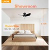 OPONL Black Ceiling Fan with Light 30inch, Large Air Volume,