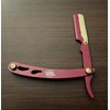 Special Edition Unique Handle Red and Gold Shaving Razor Hair, Beard, Eyebrows, Mustache Straight Edge Razor