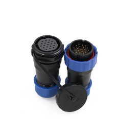 ZBLZGP SD28 19 Pin In Line Cable Male Female Plug Socket Waterproof IP68 Aviation 28MM Connector Circular Electrical Automotive Plastic Power Connector