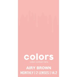 カラーズ １ヵ月 マンスリー 1箱2枚入り【エアリーブラウン 度数：±0.00（度なし）】 同じ度数の2枚入りとなります カラコン colors