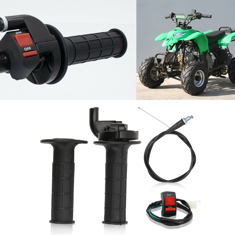 7/8in Twist Throttle Grip with Cable Kill On Off Switch