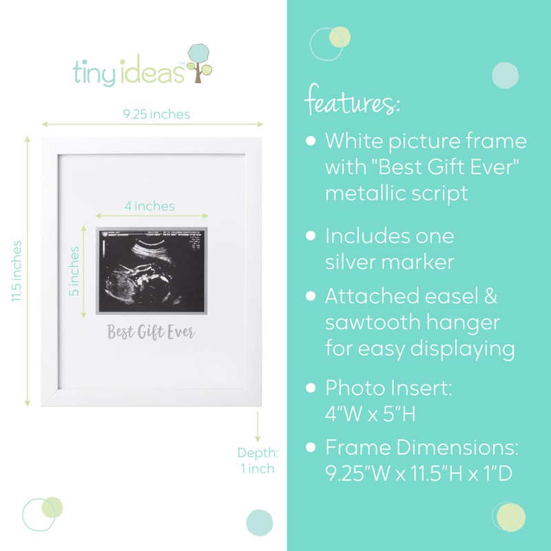 Tiny Ideas Sonogram Signature Frame - Ultrasound Picture Keepsake, Gender