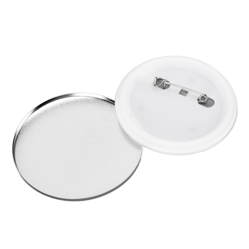 100Pcs Badge Back Cover Tinplate Plastic Base Avoid Rust Firm