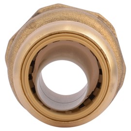 SharkBite 3/4 x 1 Inch FNPT Water Softener Adapter, Push To Connect Brass Plumbing Fitting, PEX Pipe, Copper, CPVC, PE-RT, HDPE, U086LFA