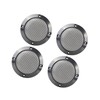 Hihaha 4pcs 4 Inch Metal Glossy Audio Speaker Cover Mesh