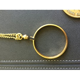 AA Alcoholics Anonymous Medallion Chip Holder Necklace 24 Gold Tone