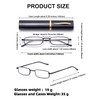 HIGHLIKE 2-Pack Slim Pocket Reading Glasses Men Women, Compact Readers