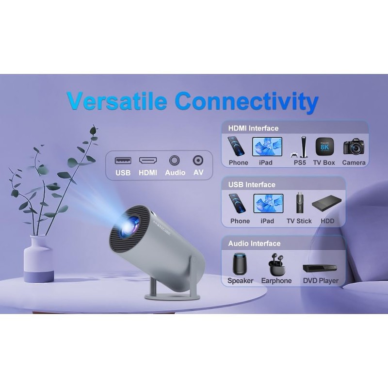 Magcubic HY300 PRO Portable Projector 4K Android 11 Dual Wifi6
