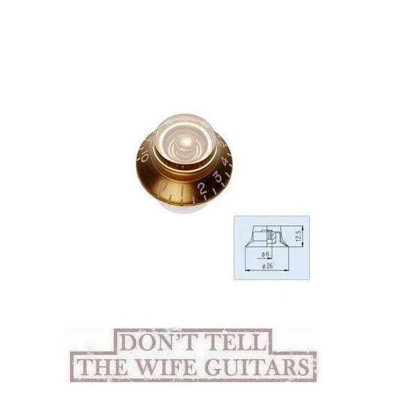 EMG 1-EMG Gold Gibson-Style Bell Knob For 6mm Split Shaft