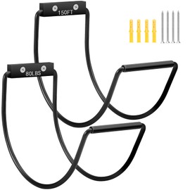 Yoniccal Yoniccal Garden Hose Holder Wall Mounted,304Stainless Steel Solid Hook Holds Up to 150Ft - Black