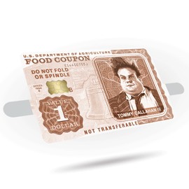 Food Coupon Credit Card Skin Sticker Vinyl Decal - 3 Pack - Credit and Debit Cards with Chip - Durable, Easy to Apply - Personalize Your Card (5 Designs Available) (Tommy Callahan)