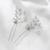 Easedaily Crystal Bride Wedding Hair Pins Silver Rhinestone Bridal Hair