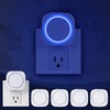 Fusunloh Blue Night Lights Plug in to Wall,4 Packs Dimmable