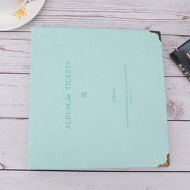 TOYANDONA Ticket Stub Organizer Banknote Bill Movie Ticket Collection Book Album Memory Photo Holder Storage Note for Home Office (Light Green)