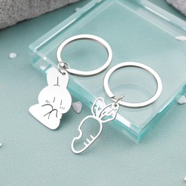 Valentines Day Gifts For Couples Friends Funny Gifts For Couples Friends Gifts Matching Bunny Keychain For Bunny Lovers Bunny Gifts For Women Friends Girlfriend Valentines Gift Easter Basket Stuffers
