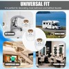 Ryutain Transparent Crystal Shower Knob Replacement 2 Piece Dual Control