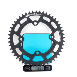 CYSKY Bike Chainring 104 BCD 30T 32T 34T 36T 38T 40T 42T 44T 46T 48T 50T 52T Narrow Wide Single Chainring for 7/8/9/10/11/12 Speed, Suit for 1x Set-up (Come with 4 Chanring bolts) (Black, 48T)