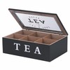 Sibilla Tea Box with 6 Compartments, Black
