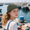 Clakllie Docker Cap Rolled Cuff Harbour Hat Summer Adjustable Sailor