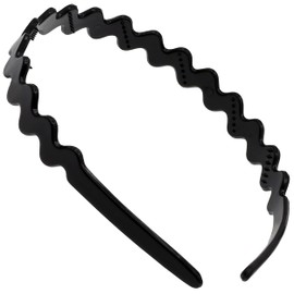 Camila Paris CP3295 French Headband for Women, Black, Strong Hold Grip Women's Hair Band, Ligth and Very Flexible, No Slip Durable Styling Girls Hair Accessories, Made in France