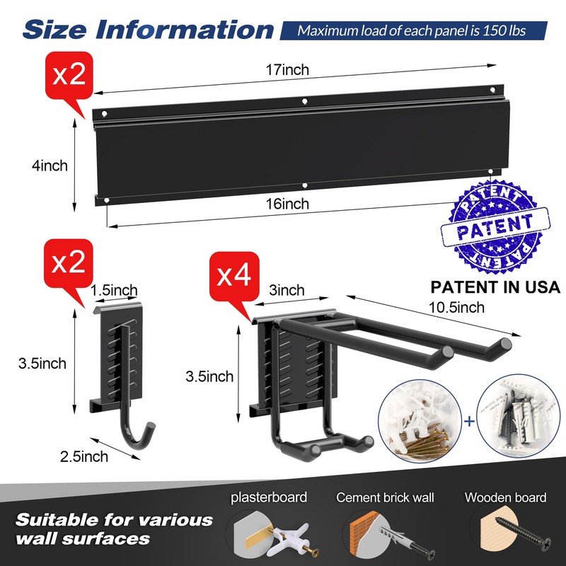 Sttoraboks Garage Tool Storage Rack, Heavy Duty Garage Storage Organizer