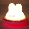 Cute Bunny Night Light Rechargeable 3 Levels Warm Light Soft