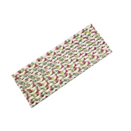 200 Pcs Disposable Straws, Party Straws, Biodegradable Paper Straws for Juices, Shakes, Smoothies, Birthday Party Baby Shower Supplies (Pineapple/Flamingo)