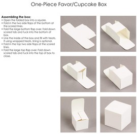 Hortense B. Hewitt One-Piece Favor Boxes, 2-Inch, Burgundy, 25-Count