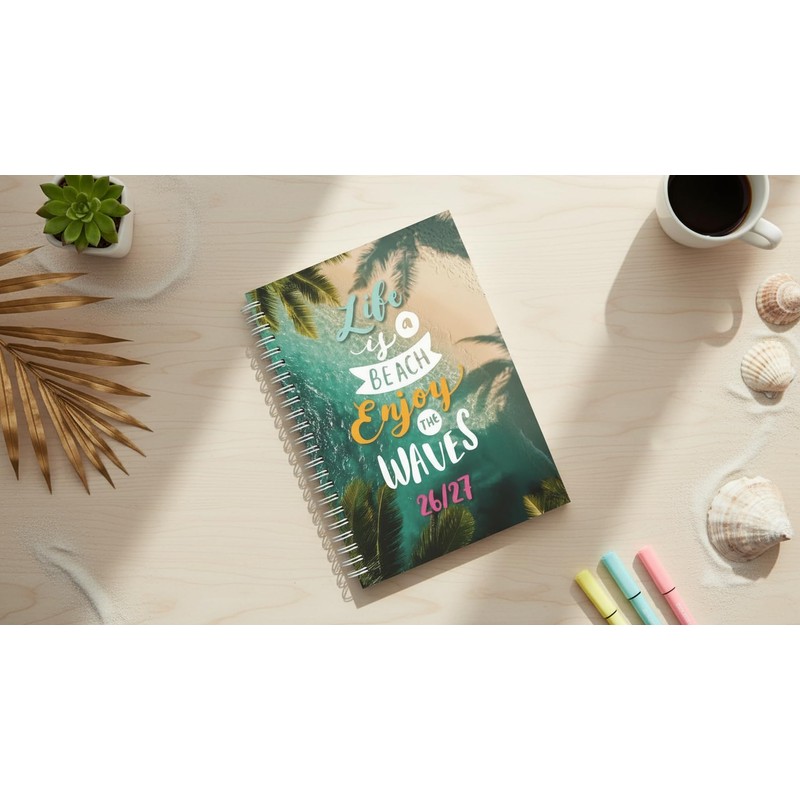 Shineone 2026-2027 Academic Diary Planner, A5 Hardback, Week to View,