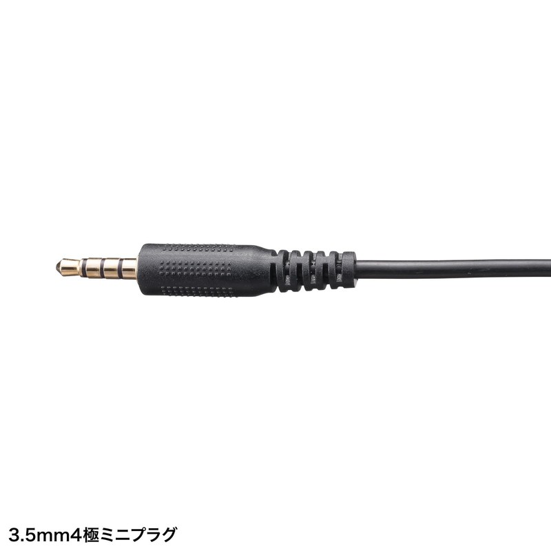 Sanwa Supply MM-HS408BK 4 Pole Compatible Headset
