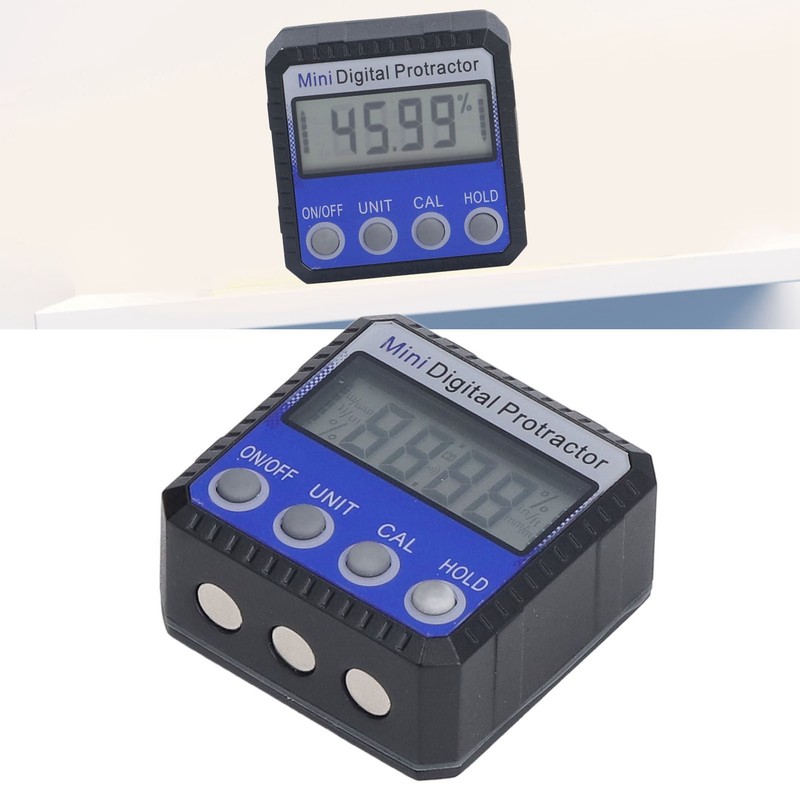 Digital Inclinometer Magnetic 360° 4 Units Portable Digital Angle Gauge