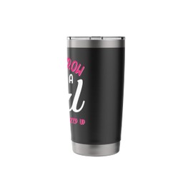 Yesthrow like a girl Try to keep up - Discus Throwing Stainless Steel Insulated Tumbler