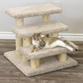 New Cat Condos 120223 Pet Stairs, Neutral, Large