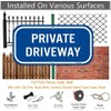 2-Pack Private Driveway,Yuntarda 12"X6" Heavy 0.40 Aluminum Rust Free Sign