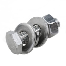 Meuey Lyot U-Channel Sign Post Bolt 304 Stainless Steel Sign Mounting Hardware Traffic Sign Hardware Sign Post Mounting Bolts and Nuts 8 Sets (Silver)