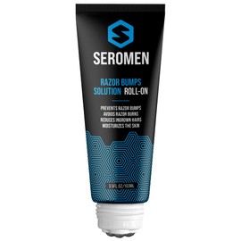 Seromen Razor Bump Treatment for Men - Ingrown Hair Treatment for Men - Face & Body After Shave & Razor Burn Treatment - Metal Roll On Soothes Skin & Calms Irritation (3.5fl.oz) Made in USA.