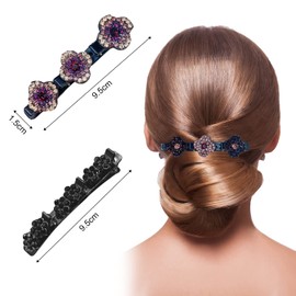 6 Pieces Side Hair Clips with Three Flower Bangs Clips Broken Hair Clips Hair Segmentation Clips Braiding Hair Clips Hairdressing etc.