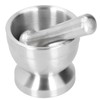 Mortar Pestle Set Stainless Steel Manual Garlic Press Grinder Crusher