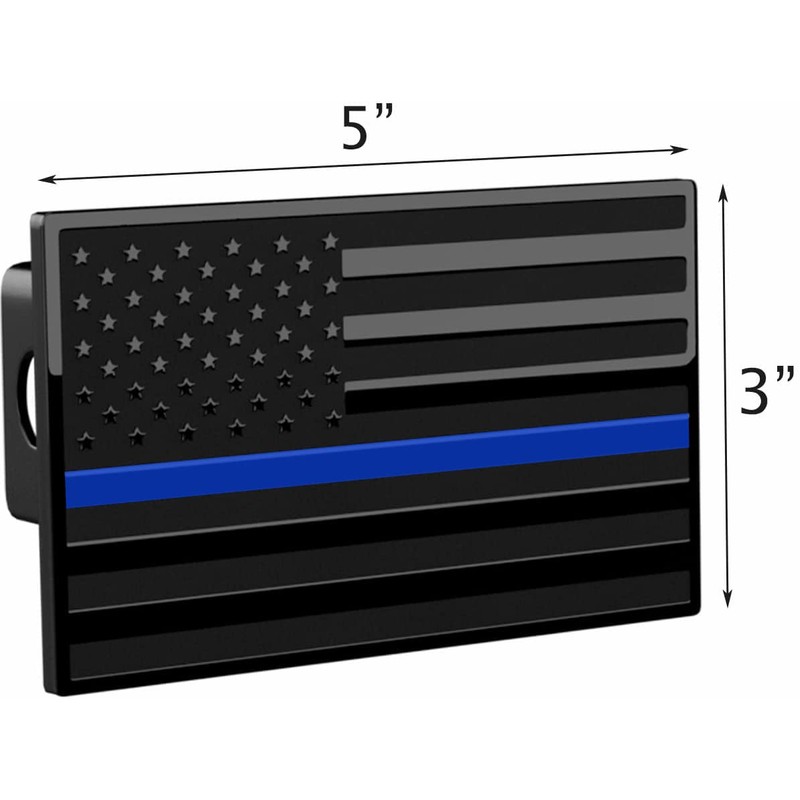 eVerHITCH US American Flag Chrome Emblem Trailer Metal Hitch Cover