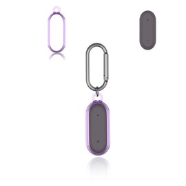 Cover for PLAUD NotePin Voice Recorder, yystao TPU Protective Case compatible with PLAUD NotePin AI, With Keychain, Dustproof, Shockproof& Durable, Transparent-Purple