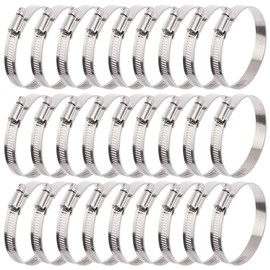 30 Pcs 3 inch Hose Clamp Adjustable Stainless Steel Hose Clamps Worm Gear Clamps Adjustable 72-95mm Range, Duct Clamp, Worm Drive Clamp for Automotive, Water Pipe, Hose Clip