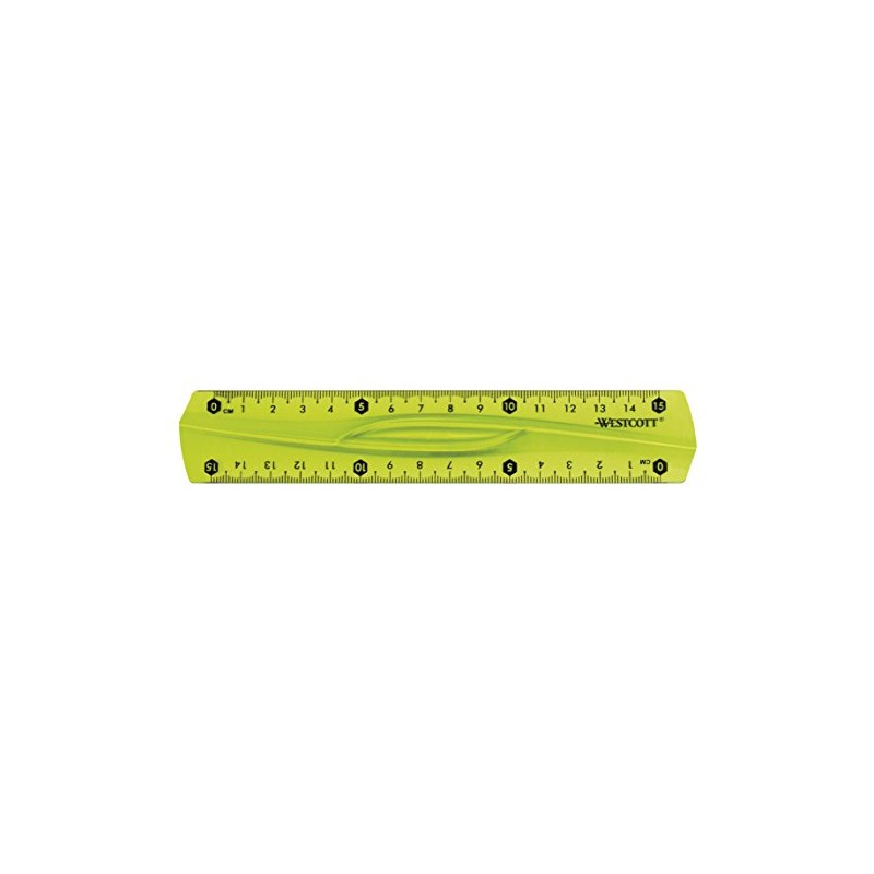 Westcott E-10220 00 15 cm Flexible Ruler - Assorted Colours