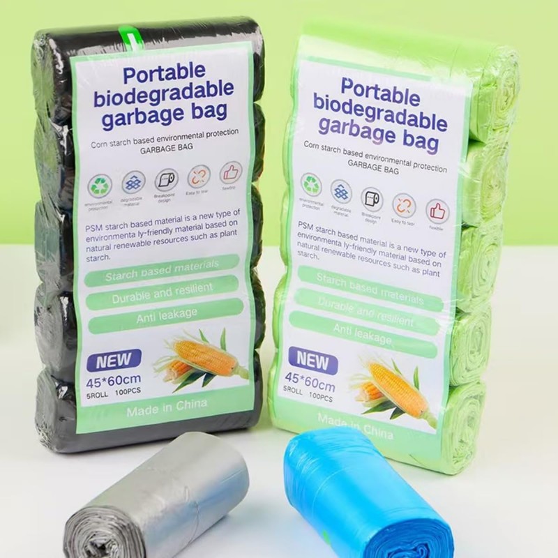 Biodegradable Trash Bags Waste Bag100PCS, Garbage bags 20L kitchen trash