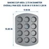 Country Living Nonstick Muffin Pan, Heavy Duty Carbon Steel with