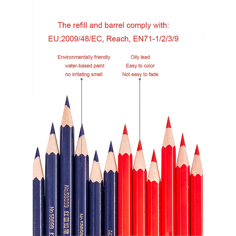 YYMIYU Precision Marking Pencils for Detailed Work (Wooden Pole Red