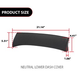 CROSSDESIGN Lower Dash Cover Compatible with Toyota Solara 2004-2008 Dashboard Cover Black